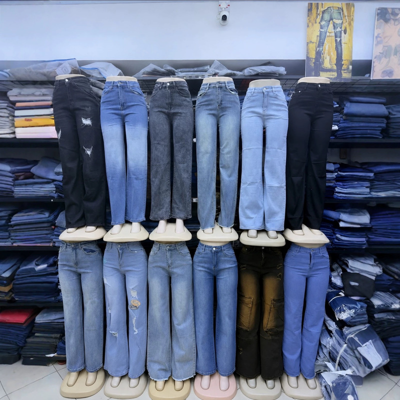 Women's boyfriend style jeans, straight-leg jeans, long pants, in-stock wholesale Cargo Women's boyfriend style jeans, straight-leg jeans, long pants, in-stock wholesale Cargo
