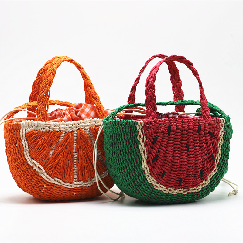 Straw handheld one-shoulder bag