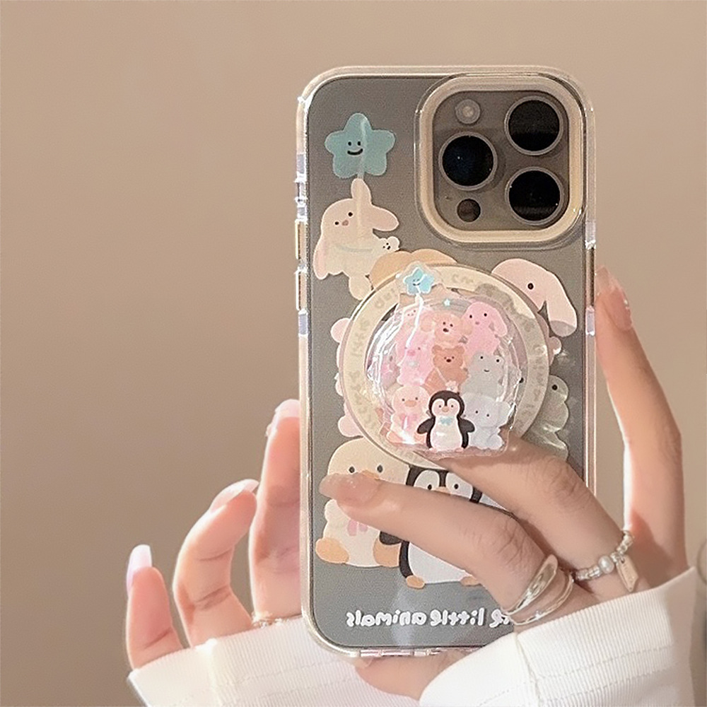 Funda Magnética para iPhone 16 con Diseño de Pingüino, Compatible con iPhone 17 Pro Max, 14, 13 y 12, Anti-caídas, Suave