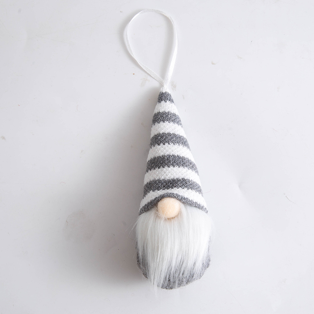 Nuevos colgantes de decoración de Navidad transfronterizos colgantes de árbol de Navidad muñeca sin cara enano viejo pequeño colgente