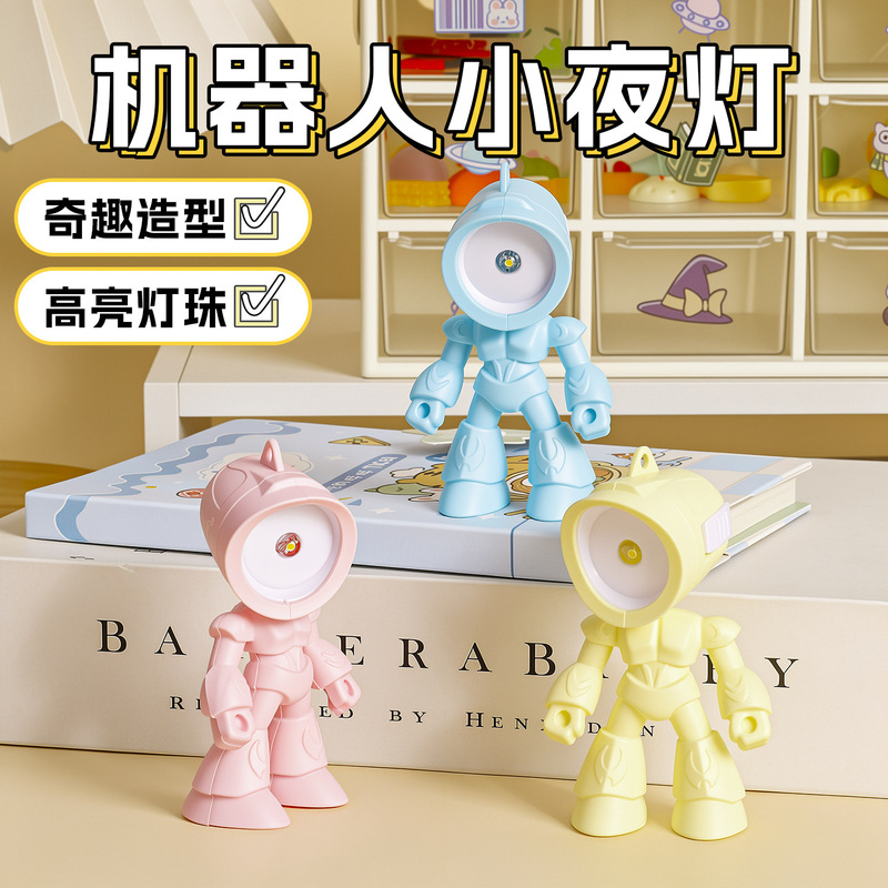 New Creative Cute Pet Night Light Mini Desktop Ornament Cartoon Small Table Lamp Robot Glowing Rabbit Night Light
