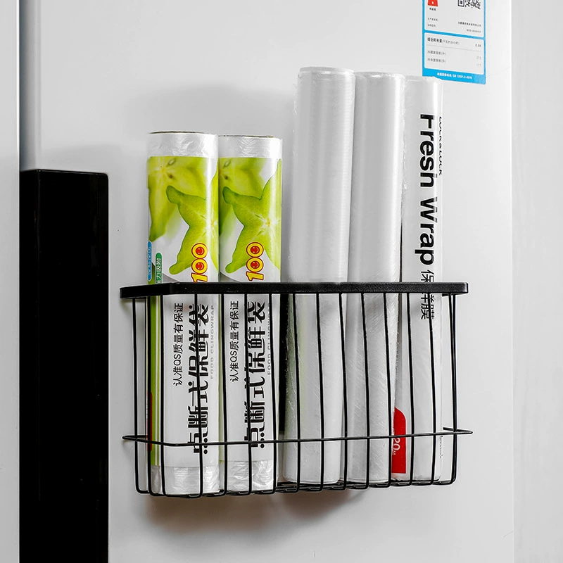 Refrigerator magnetic suction rack refrigerator side storage kitchen microwave furnace magnetic suction multi -function fresh -keeping bag storage rack