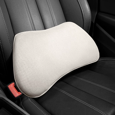 mona03/P7/G6/G9/X9 cushion car seat Headrest - third-generation-cashmere-velvet-lumbar-support-off-white-single-piece