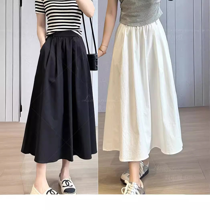 Spring is not too late [high goods] anti-wrinkle super state cotton French umbrella skirt [one stroke is flat] oxygen small white skirt small black skirt