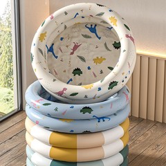 Ugly Baba ins ラウンドプール レトロ子供用プール 家庭用幼児用厚みのあるプール オーシャン