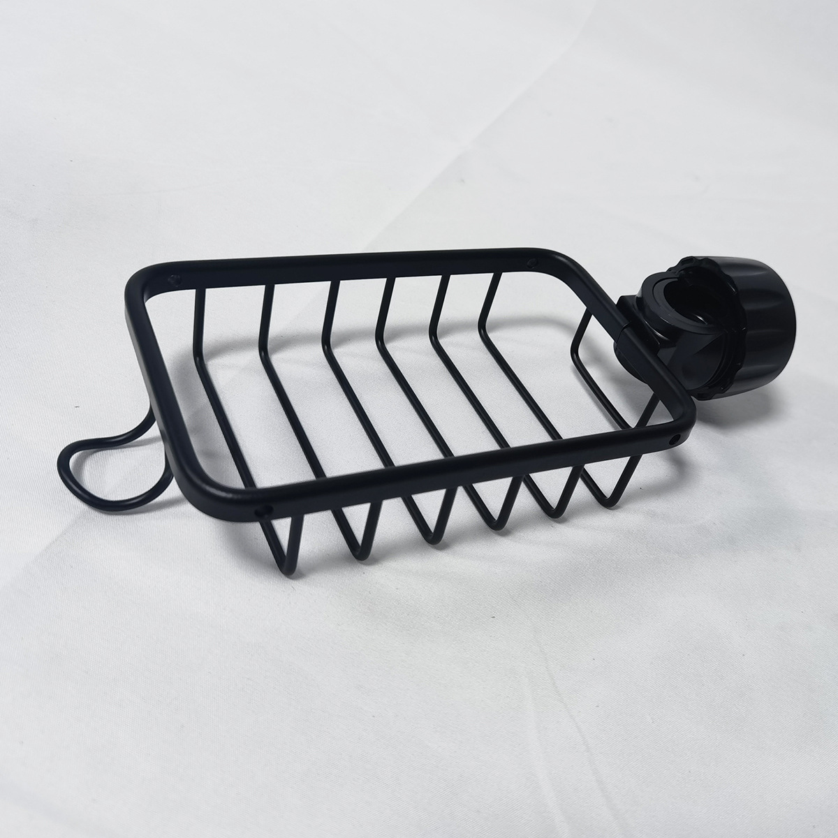 Aluminum faucet storage rack-F type black