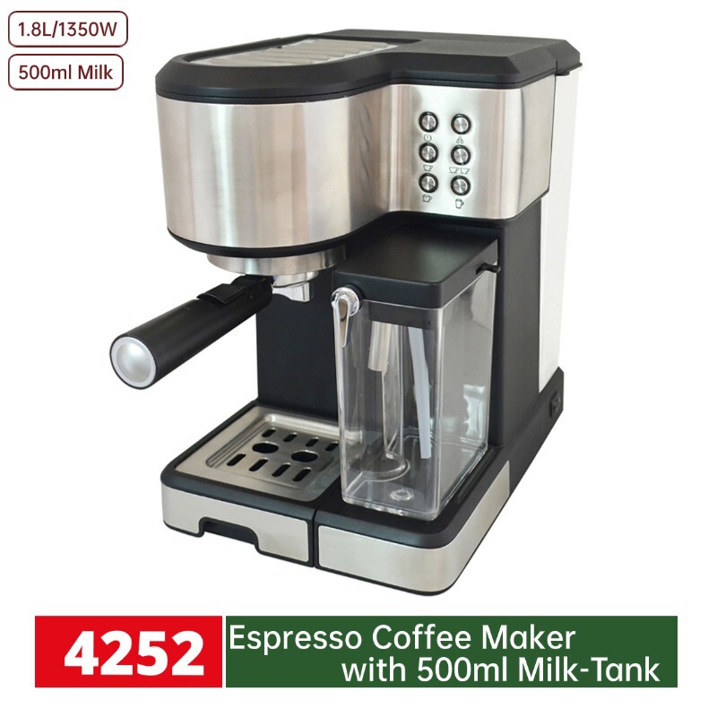 Cross-Border Household Milk Heating Coffee Maker with Milk Tank, Italian Semi-Automatic Latte Coffee Machine Cross-Border Household Milk Heating Coffee Maker with Milk Tank, Italian Semi-Automatic Latte Coffee Machine