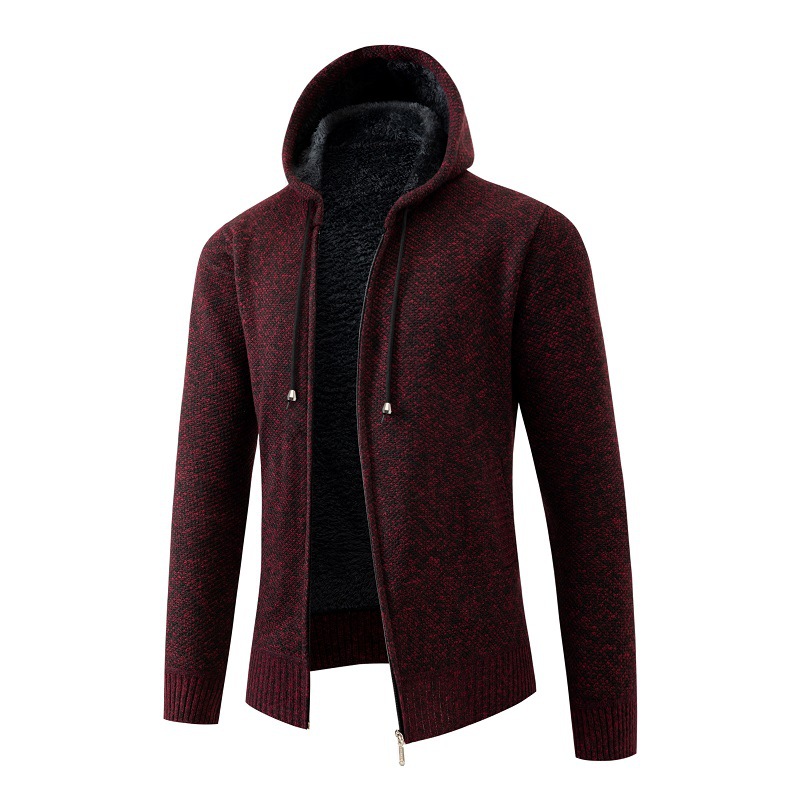 Herren Strickjacke Mit Kapuze Für Den Winter Strickpullover_voghion.com