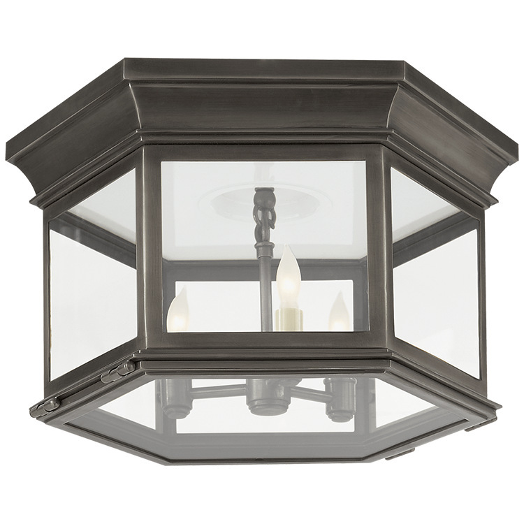 Large American Modern Simple Custom All Copper Glass Living Room Study Restaurant Entrance Aisle Courtyard Ceiling Lamp