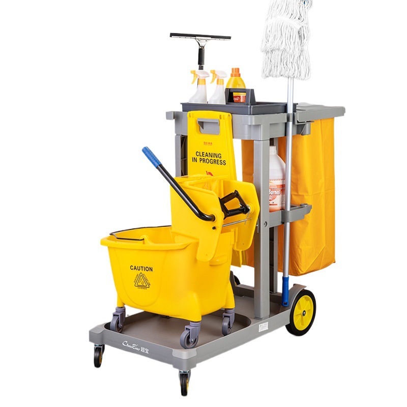 Carrito multifuncional de limpieza, vehículo de limpieza, vehículo de limpieza móvil, vehículo de servicio de limpieza, habitación de hotel