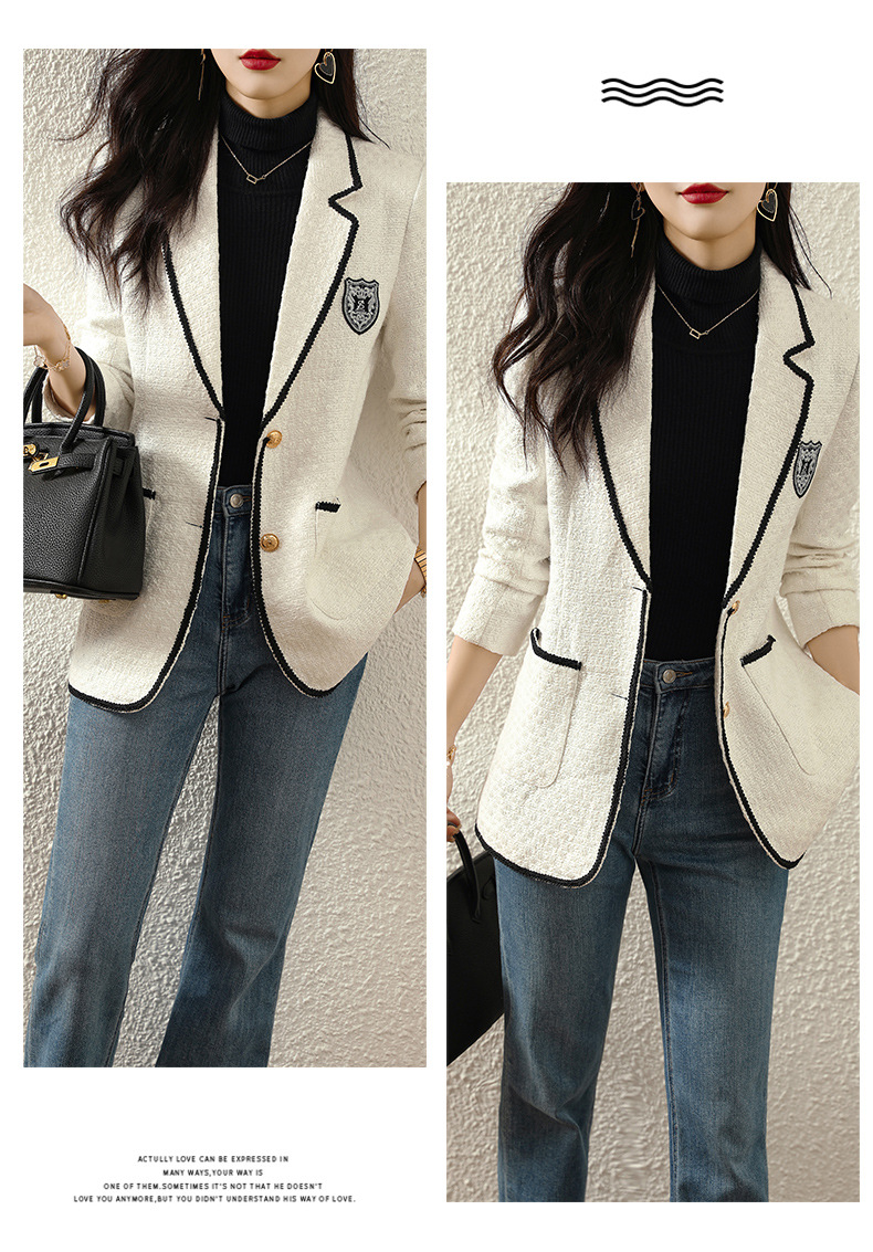 Dames blazer jas voor herfst en winter zakelijke workwear_voghion.com