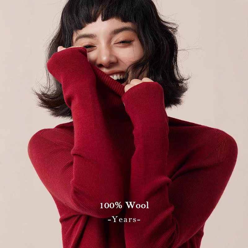Warm and Thickened | Australian Merino Wool Seamless Turtleneck Base Layer Thermal Knitwear Winter Versatile Inner Wear for Women Warm and Thickened | Australian Merino Wool Seamless Turtleneck Base Layer Thermal Knitwear Winter Versatile Inner Wear for Women