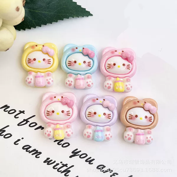Cartoon mixed feeding bottle with bow