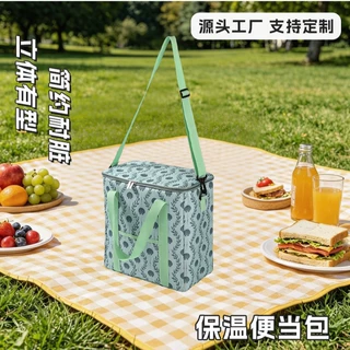 定制印花保温野餐包户外野餐露营冷藏包冰包手提斜跨两用款收纳包