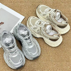 老爹鞋女2025夏季新款小个子运动鞋吸膜底网面透气女鞋百搭鞋子女