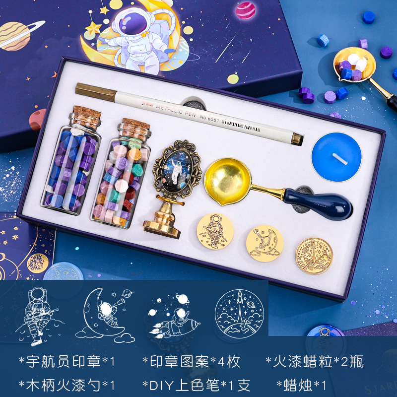 Tienda cultural y creativa Puzzle Astronaut Fire Paint Set Caja de regalo Juguetes prácticos para estudiantes de primaria y secundaria Regalo de cumpleaños creativo