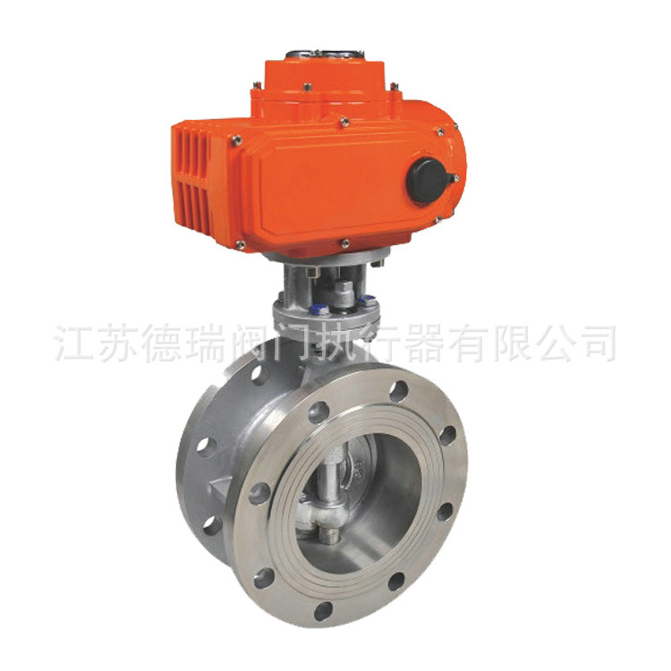精小型防暴型阀门电动执行器DR-100B法兰硬密封蝶阀 扭矩1000NM