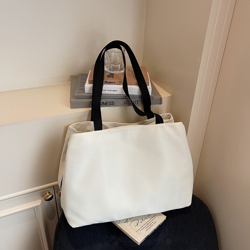 Women's New Oxford Cloth Tote Bag - Korean Style Large Capacity Shoulder Bag For Commuting, Versatile Multi-Pocket Tote - Thumbnail 6