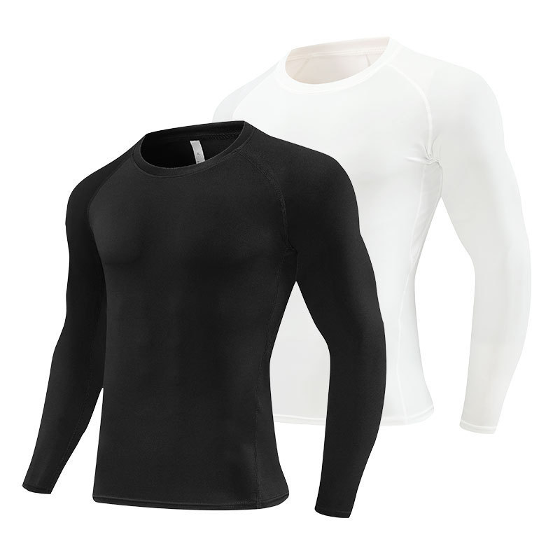 Sports Tights Men's Long-Sleeved Sports Tops Running Training Clothes Bottoming Fitness High-Elastic Compression Basketball Quick-Drying Clothes Sports Tights Men's Long-Sleeved Sports Tops Running Training Clothes Bottoming Fitness High-Elastic Compression Basketball Quick-Drying Clothes