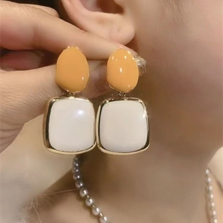 Women'S Gender 1 Pair Glam Geometric Inlay Alloy Artificial Crystal Drop Earrings