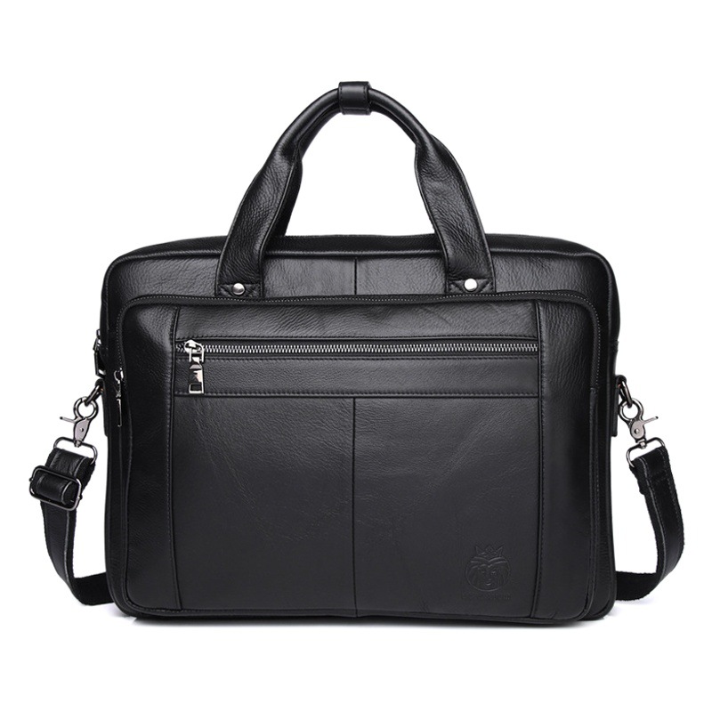 Shileton cross-border business men's briefcase genuine leather men's bag business bag 16-inch portable shoulder computer bag wholesale