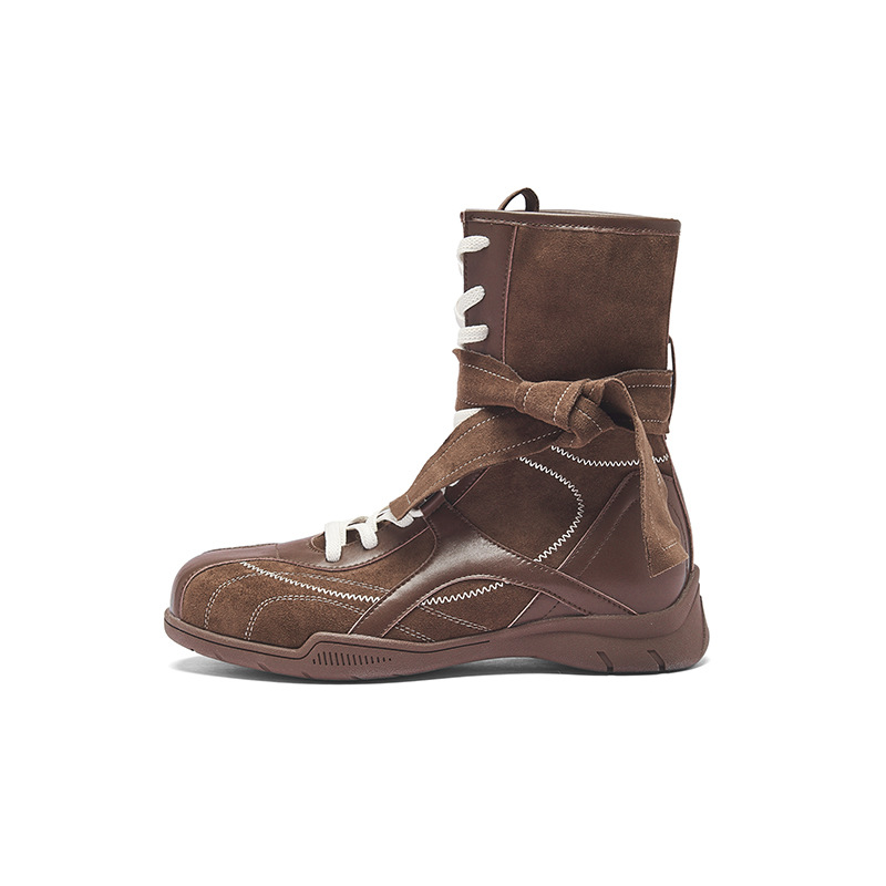 Antiguo león Denmeillard occidental botas de vaquero para mujeres 2026 nuevo otoño botas marrón botas de boxeo botas