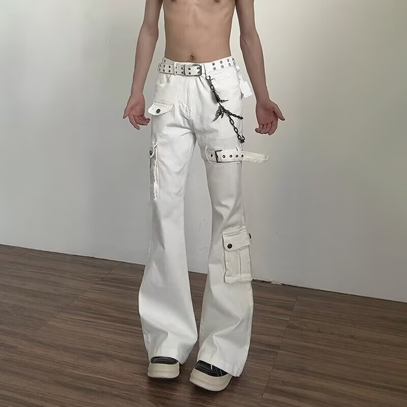 Black Heavy-Duty Micro-Flared Work Jeans for Men 2025 Spring & Fall Small People Look Taller and Slimmer Low-Waisted Horseshoe Pants Black Heavy-Duty Micro-Flared Work Jeans for Men 2025 Spring & Fall Small People Look Taller and Slimmer Low-Waisted Horseshoe Pants