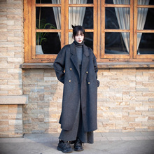 新款秋冬大衣女双面羊绒大衣韩版宽松茧型高级感加长款毛呢外套女