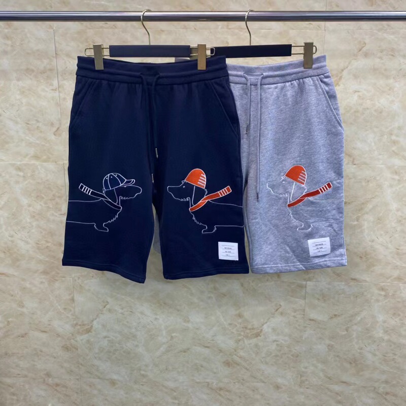 tb factory direct marketing tom summer christmas hat big dog embroidered shorts men's and women's cotton half shorts