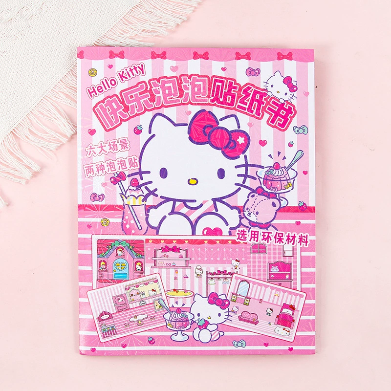 Sanrio series Six Scenario Bubble Paste Bubble Paste Still Bubbles Quiet Books Cute and Fresh Student Cartoon Change Paste