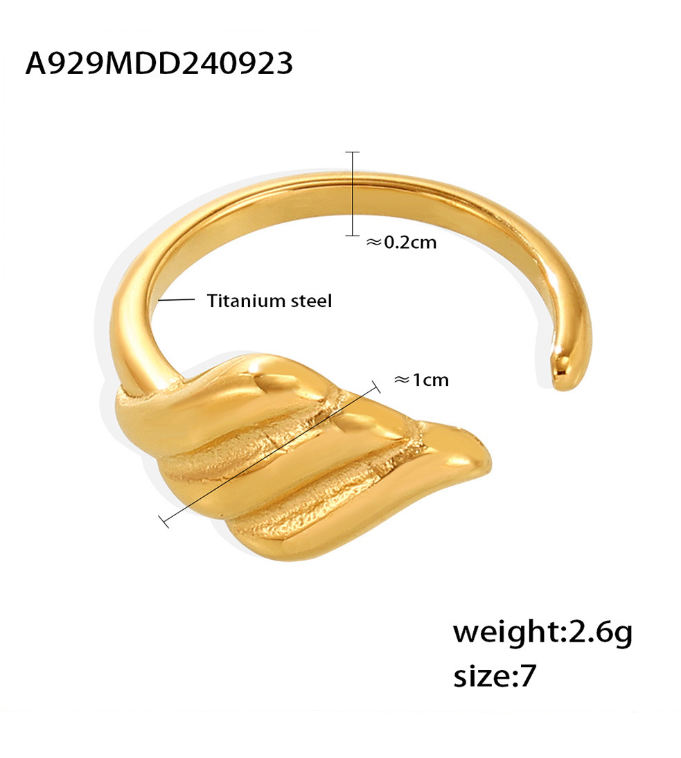 Light Luxury Style Geometric Texture Open Ring, Women's Titanium Steel Niche, Light Luxury Feeling, Adjustable Bracelet_voghion.com