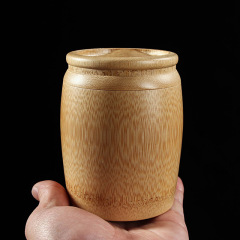 ✅BB4CBB4C卸売り茶葉缶家庭用大型密封貯蔵缶竹缶竹製トランペット茶葉包装