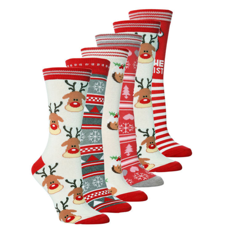 Wholesale Disposable Breathable Knitted Christmas Socks Unisex Women's Fluffy Plush Home Socks Winter