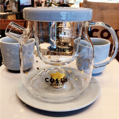 茶壺星辰大海玻璃茶具大容量耐高溫泡茶壺小清新水壺禮盒裝