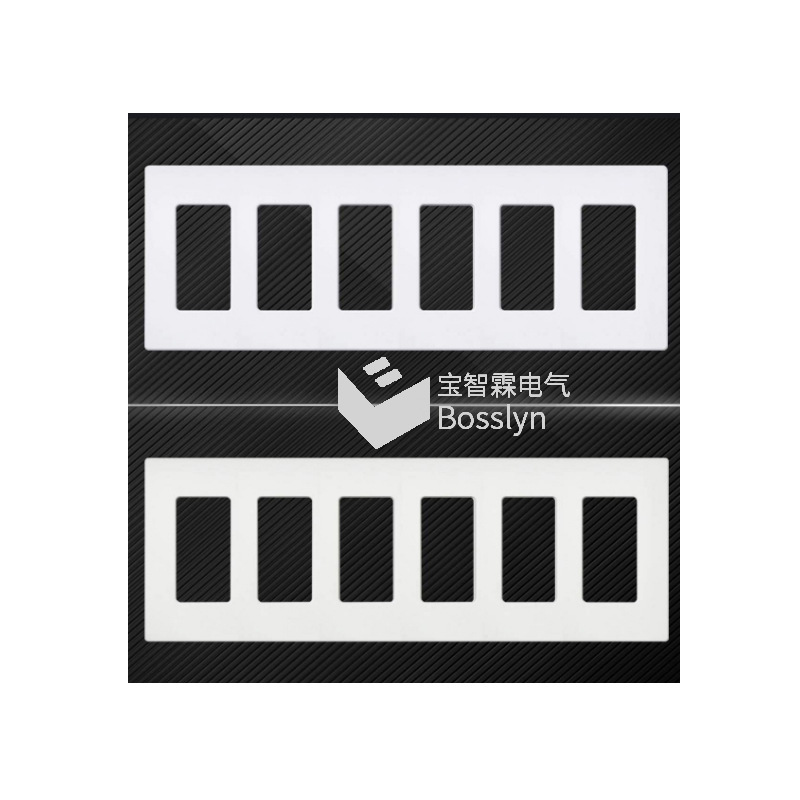 供应美规六位无螺丝孔面板 美式墙壁电源插座面板 明装塑料面盖