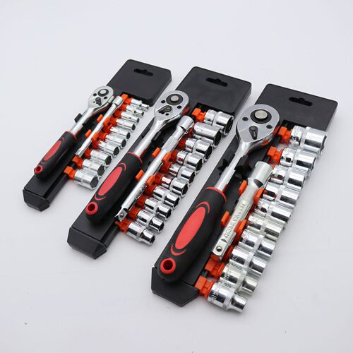 12PC ratchet wrench set 1/4 metric auto repair plate wrench socket