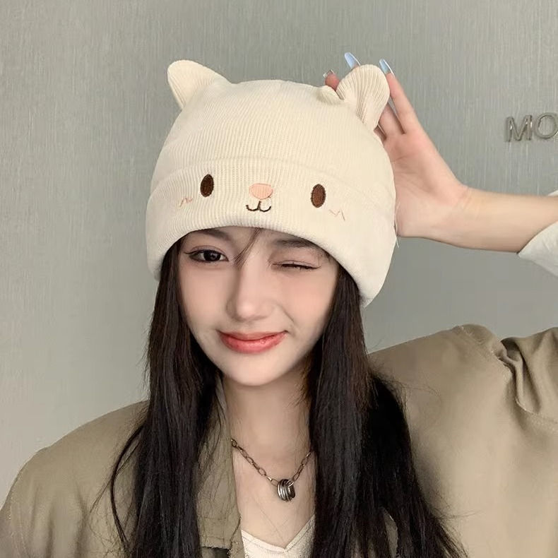 ネットの赤い月子の帽子の女性の秋冬の新型のかわいいヒープの帽子の韓国版のニットの帽子の産後の冬の毛糸の帽子の卸売り|undefined