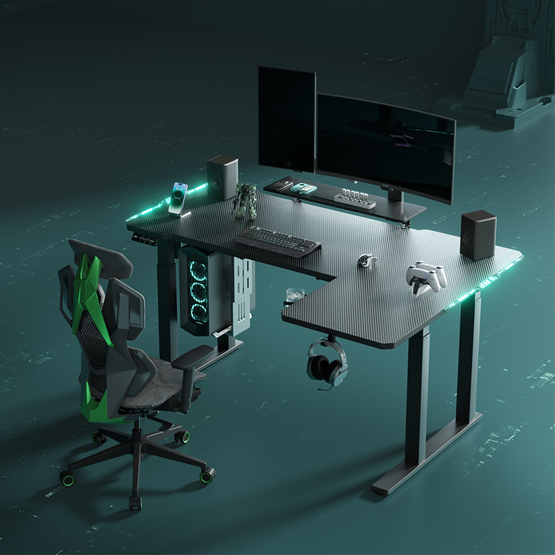 Aolong X5 Gaming Table Electric Height-Adjustable Table Corner Computer Table Office Desk Gaming Room Game Table Four-Legged Table