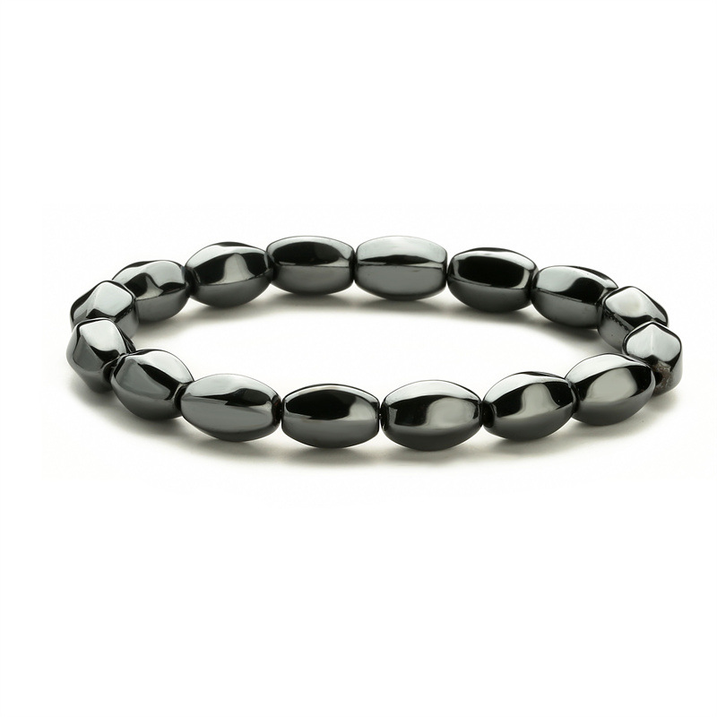 Flor de piedra natural transfronteriza europea y americana Emperador púrpura Pulsera de cuentas de piedra real Pulsera de volcán de ojo de tigre Pulsera elástica de Amazon