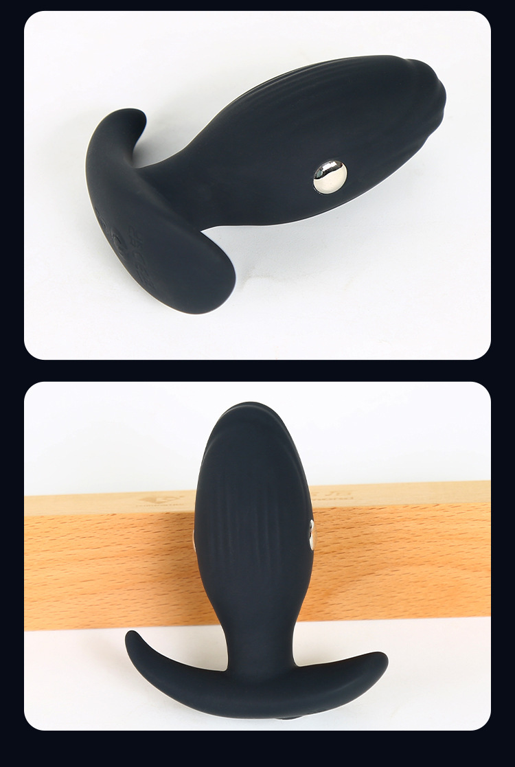 Remote-Control Electric Shock Anal Plug with Vibrating Egg, Silicone Wearable Prostate Massager — detail image 16
