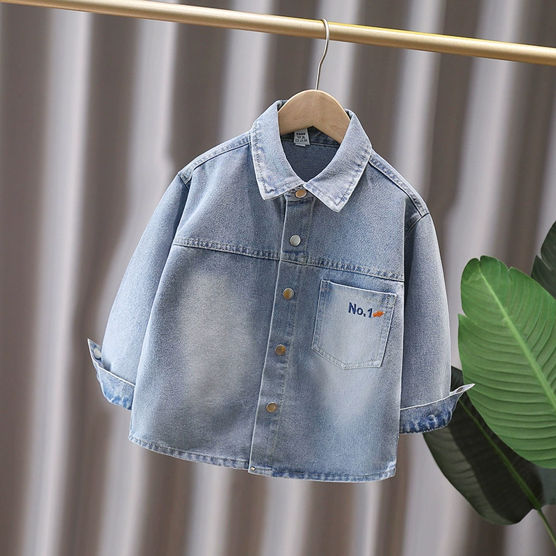 Children's spring shirt for boys, thin long-sleeve