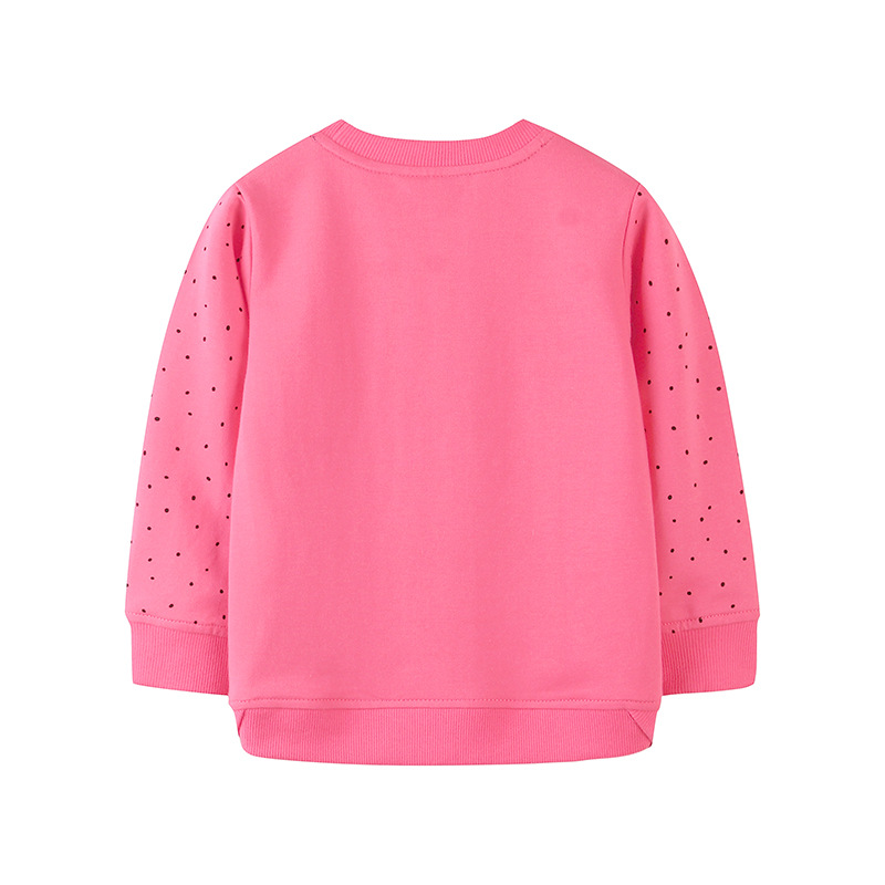 Sudadera de otoño para niñas con bordado de conejo a la moda, jersey infantil, top informal de manga larga estilo europeo y americano para bebé, venta al por mayor.