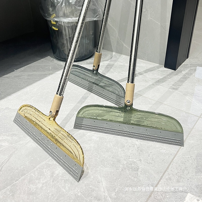 Magic Broom Wiper Mop Silicone Tool for Dry and Wet Use, Floor Scraper for Toilet, Bathroom, and Restroom