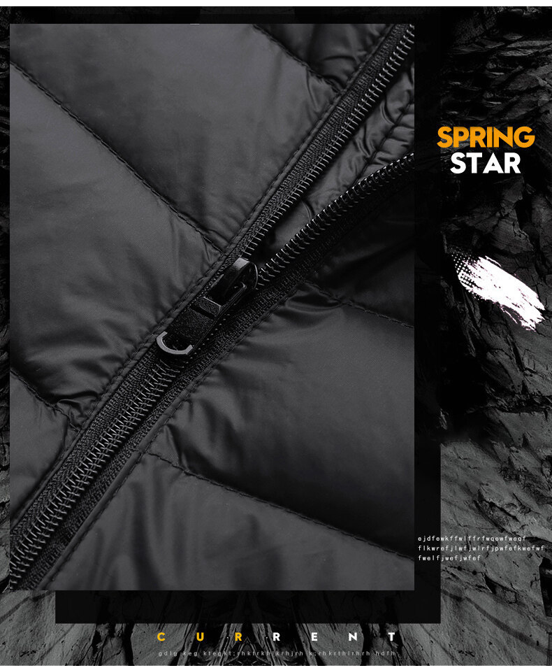 Piumino leggero da uomo Autunno e inverno Nuova moda Giacca con cappuccio Trend Casual Abbigliamento da uomo versatile_voghion.com