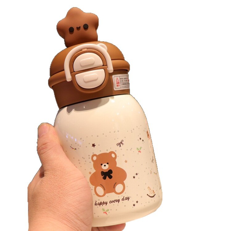 Star Bao cubierta de resbalaje doble bebida taza de paja aislante térmico para estudiantes de primaria para niños en la escuela hervidor de agua de estómago grande lindo 2026 nuevo