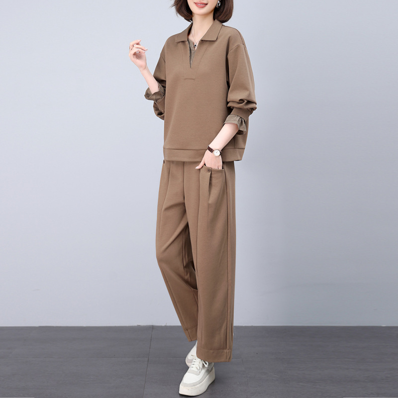 休闲运动套装女2025新款早秋穿搭一整套减龄洋气时尚卫衣两件套|undefined