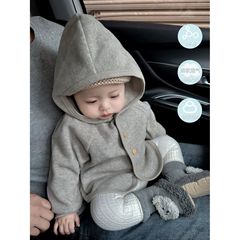 婴儿外套秋季宝宝早秋衣服超洋气休闲婴幼儿毛绒外出开衫外套秋款