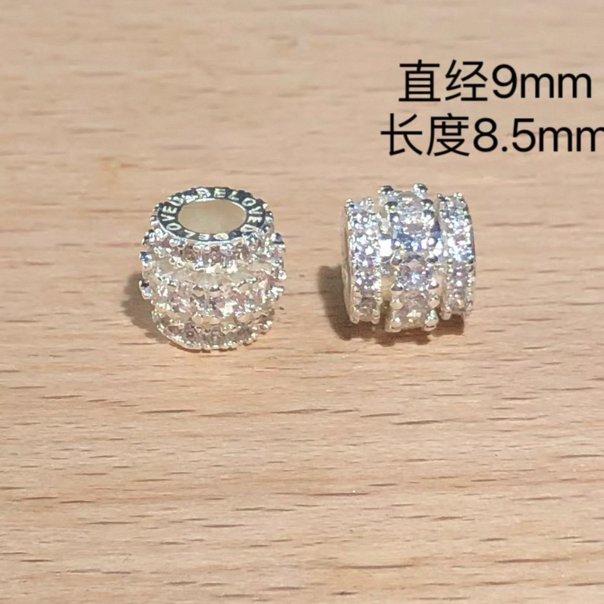 Crystal Accessories 14K Gold-Filled Thick Silver Wheel Spacer Beads Spacer Handmade Bracelet Necklace Beaded Accessories DIY Accessories