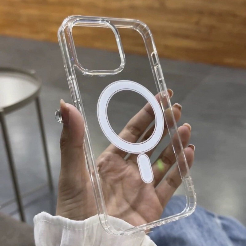 Magsafe Transparent Magnetic Phone Case X Suitable for Iphone14Pro Apple 13 Protective Case 12/11 Creative 15 Magsafe Transparent Magnetic Phone Case X Suitable for Iphone14Pro Apple 13 Protective Case 12/11 Creative 15