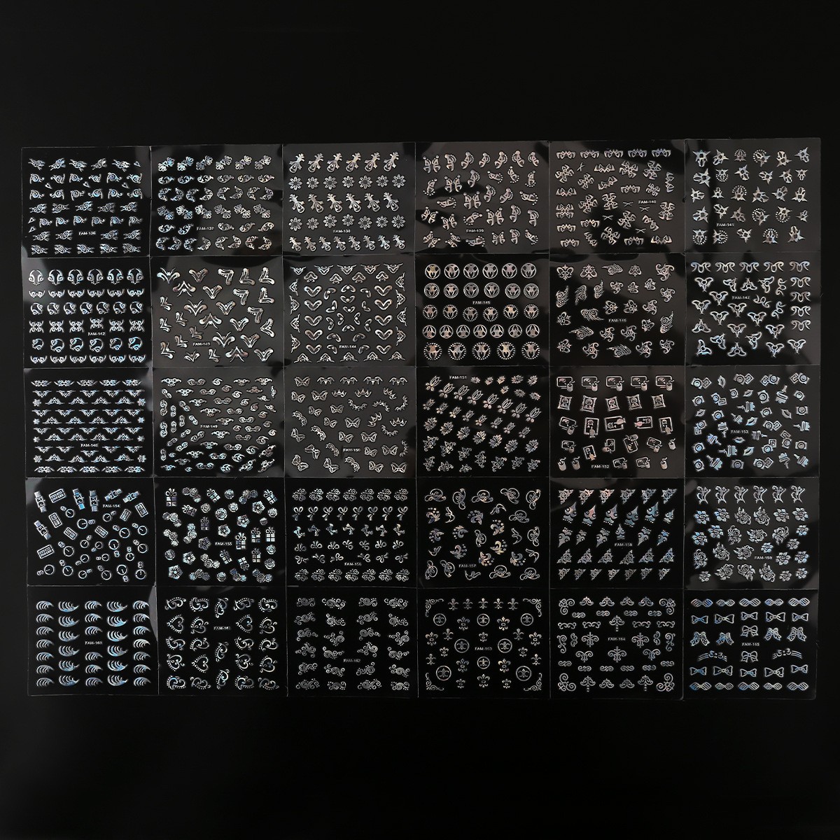 G44 실버 네일아트 스티커 1세트(30매)